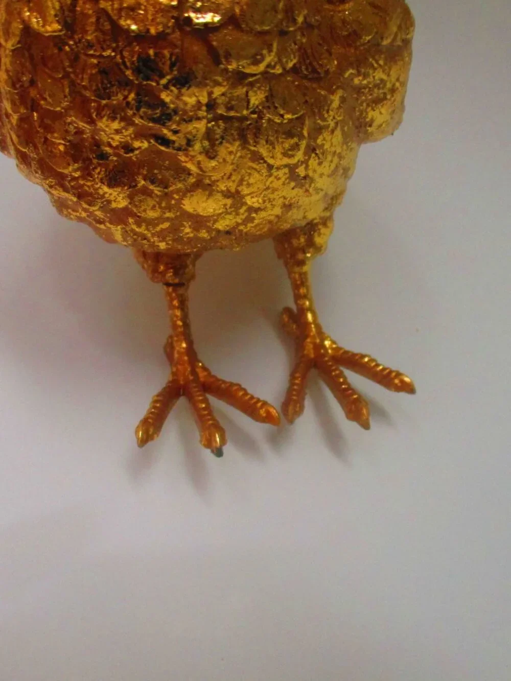RAZ Imports Metal and Resin Gold Pheasant, Solid not Hollow, Brand New with Tags